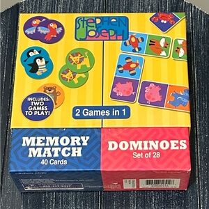 Stephen Joseph Dominoes & Memory Match Game Set